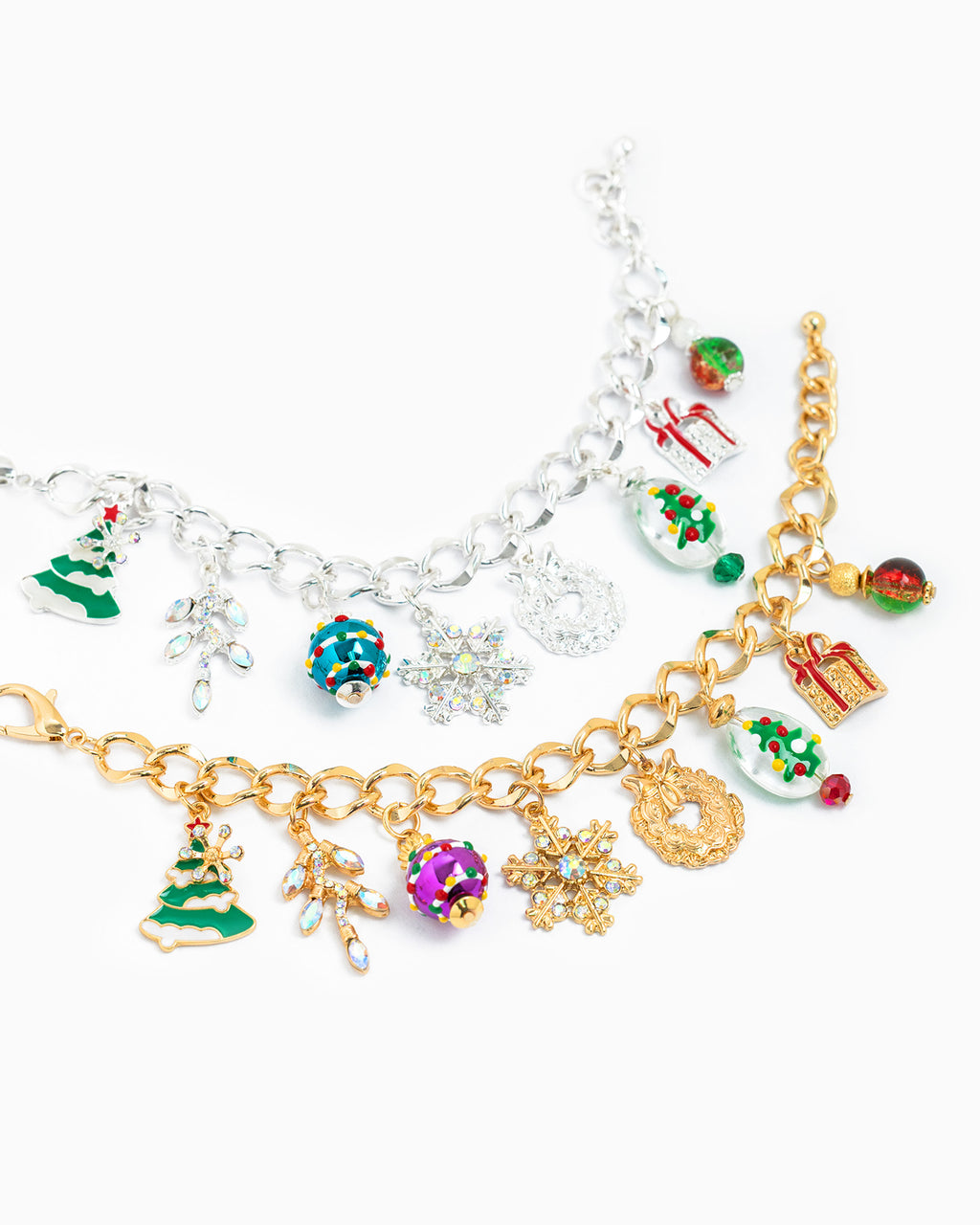 Chunky Festive Christmas Charm Bracelet