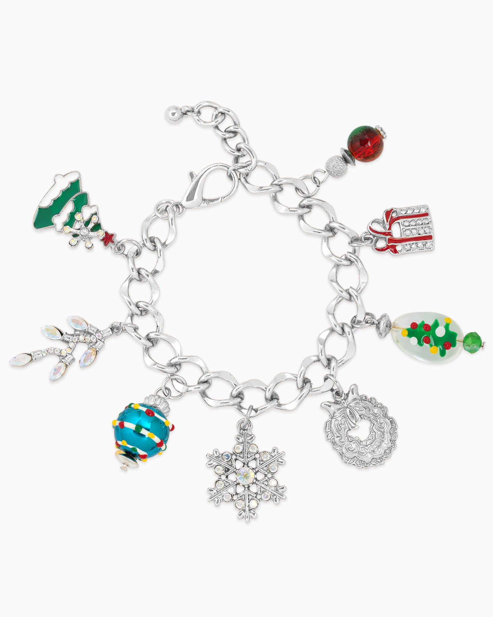Chunky Festive Christmas Charm Bracelet