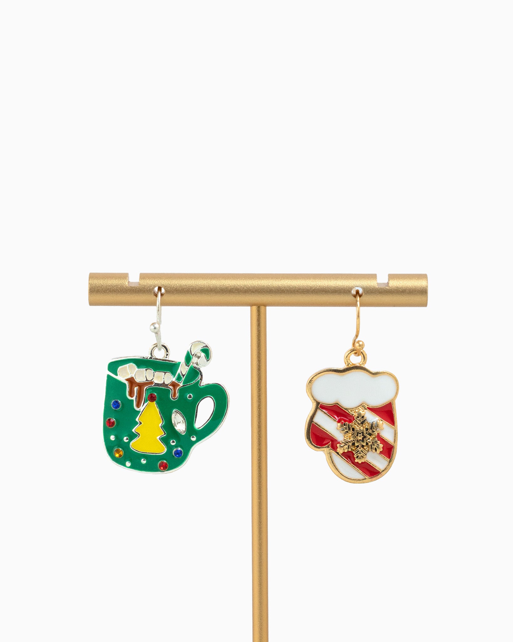 Christmas Snowflake Mitten Earrings