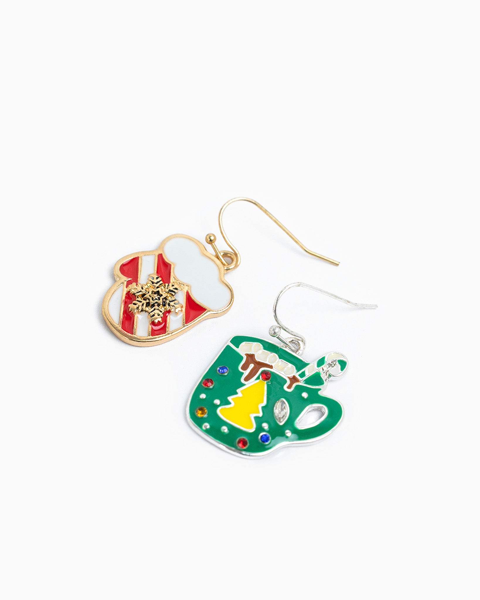 Christmas Snowflake Mitten Earrings