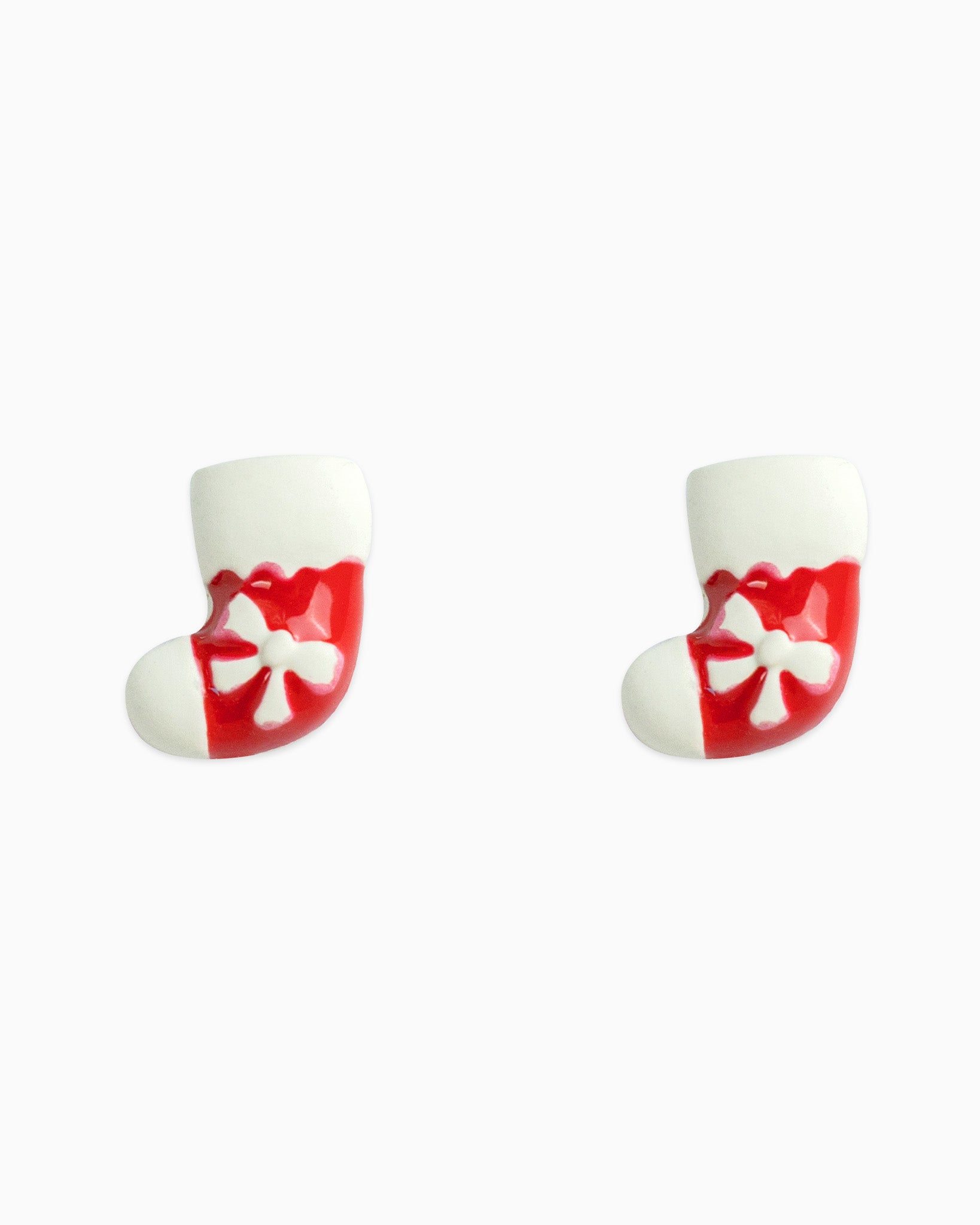 Christmas Red Socks Stud Earrings