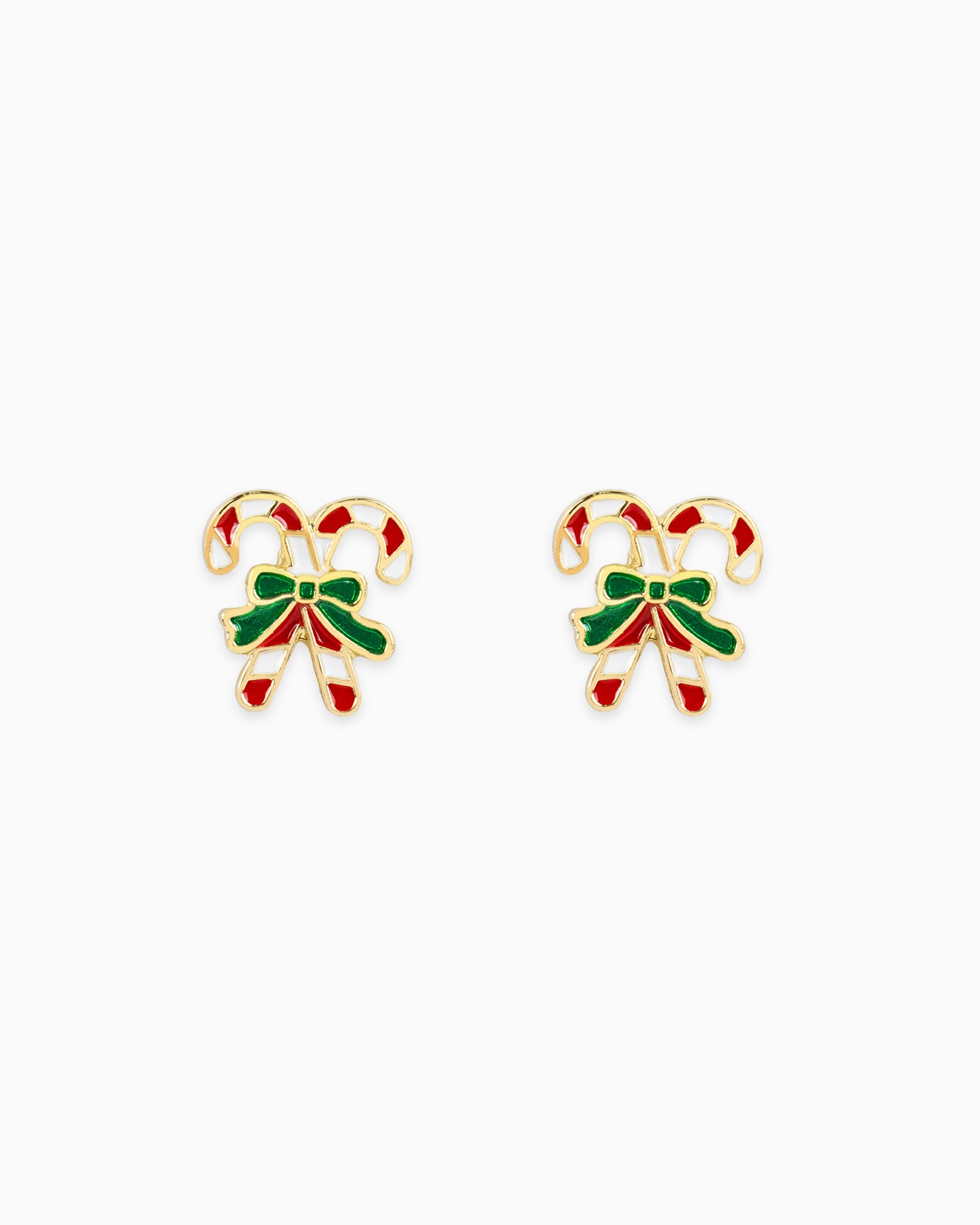 Double Candy Cane Stud Earrings