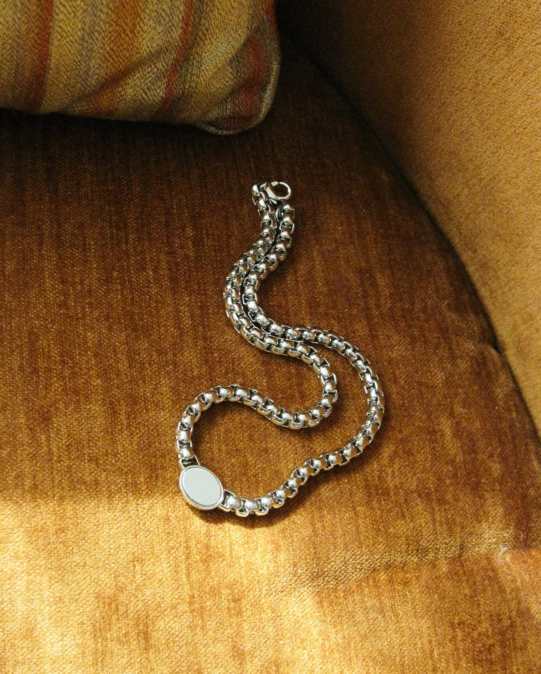 Ashton Silver Chain Link Statement Necklace