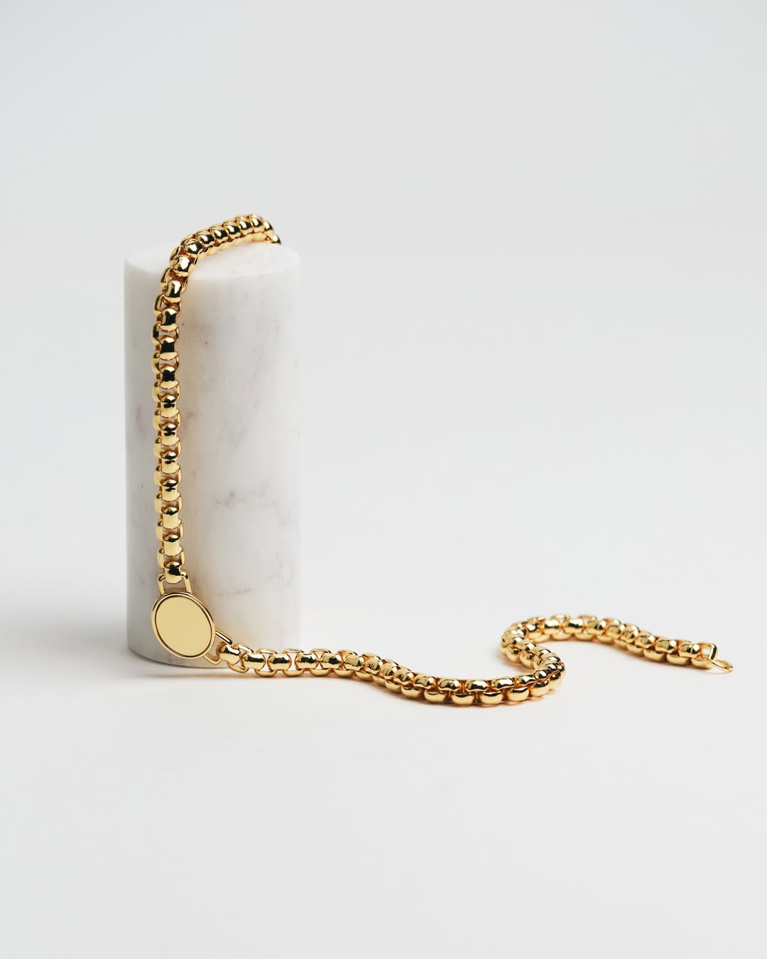 [18K] Ashton Gold Chain Link Statement Necklace