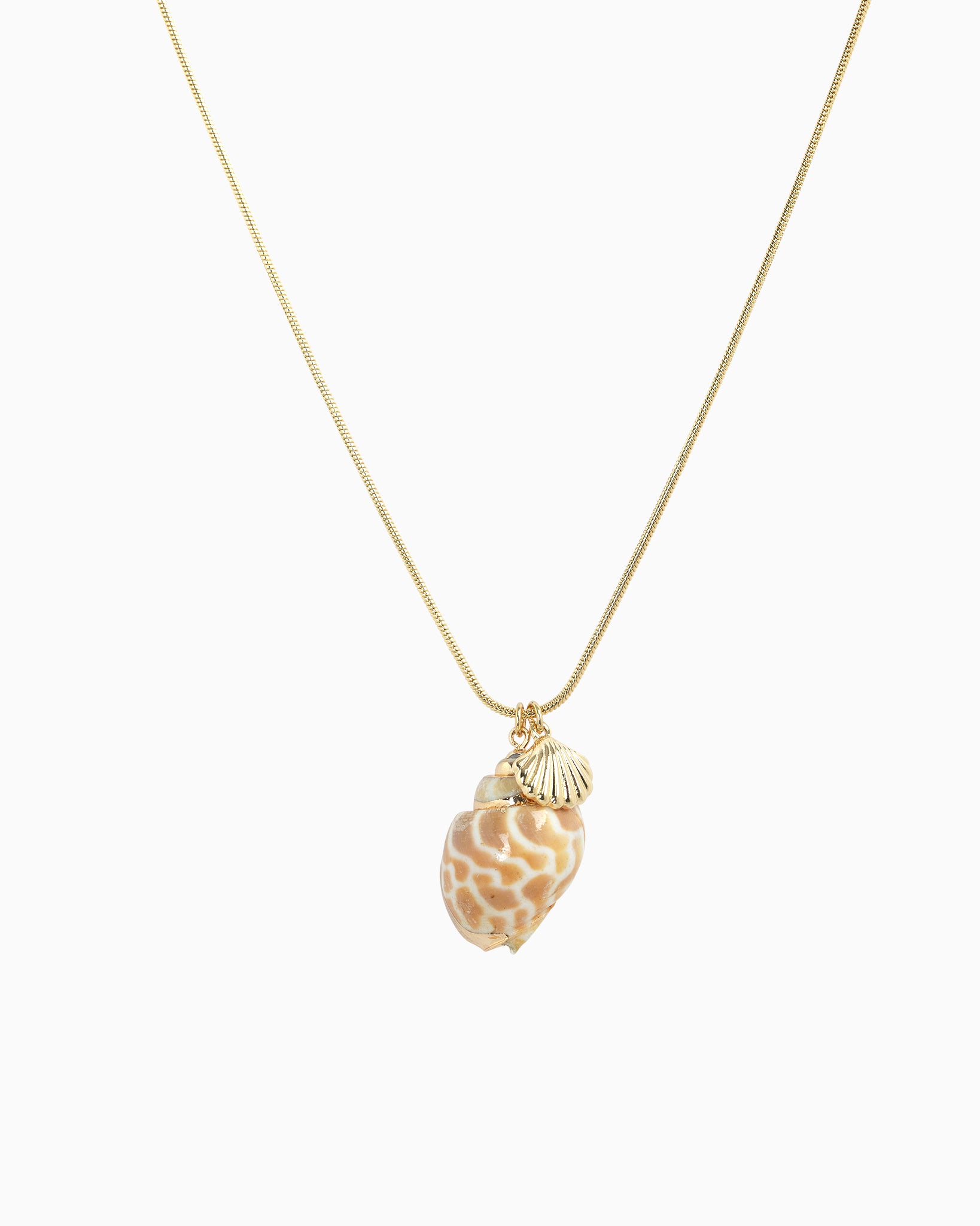 Beach Mode Coastal Golden Tide Shell Trio Necklace