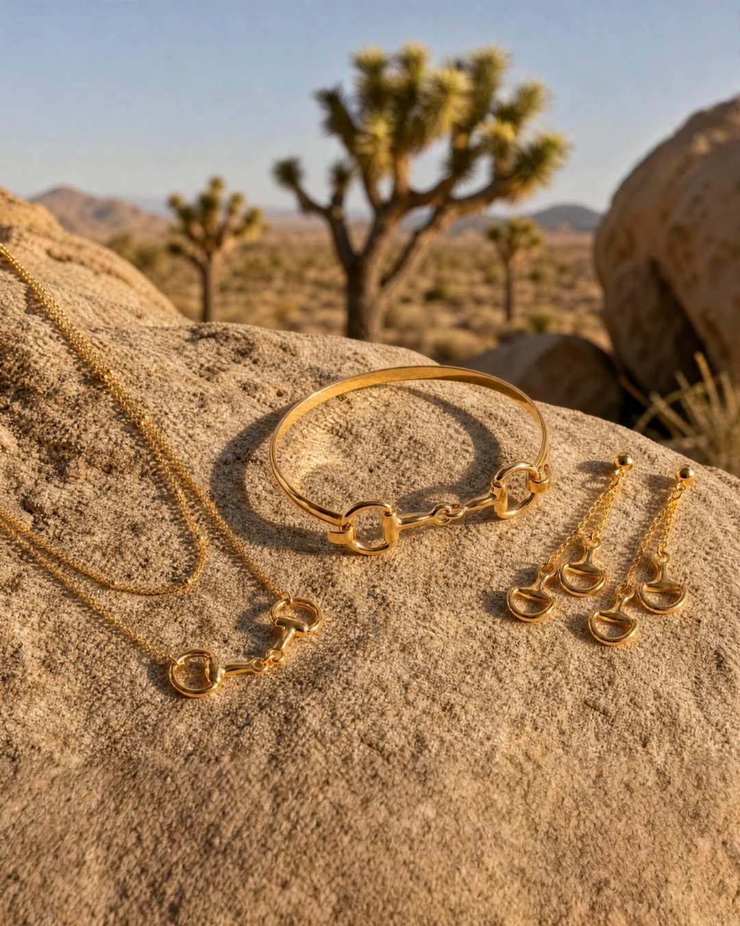Layered Double Horsebit Necklace