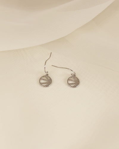 Open basketball fish hook earring