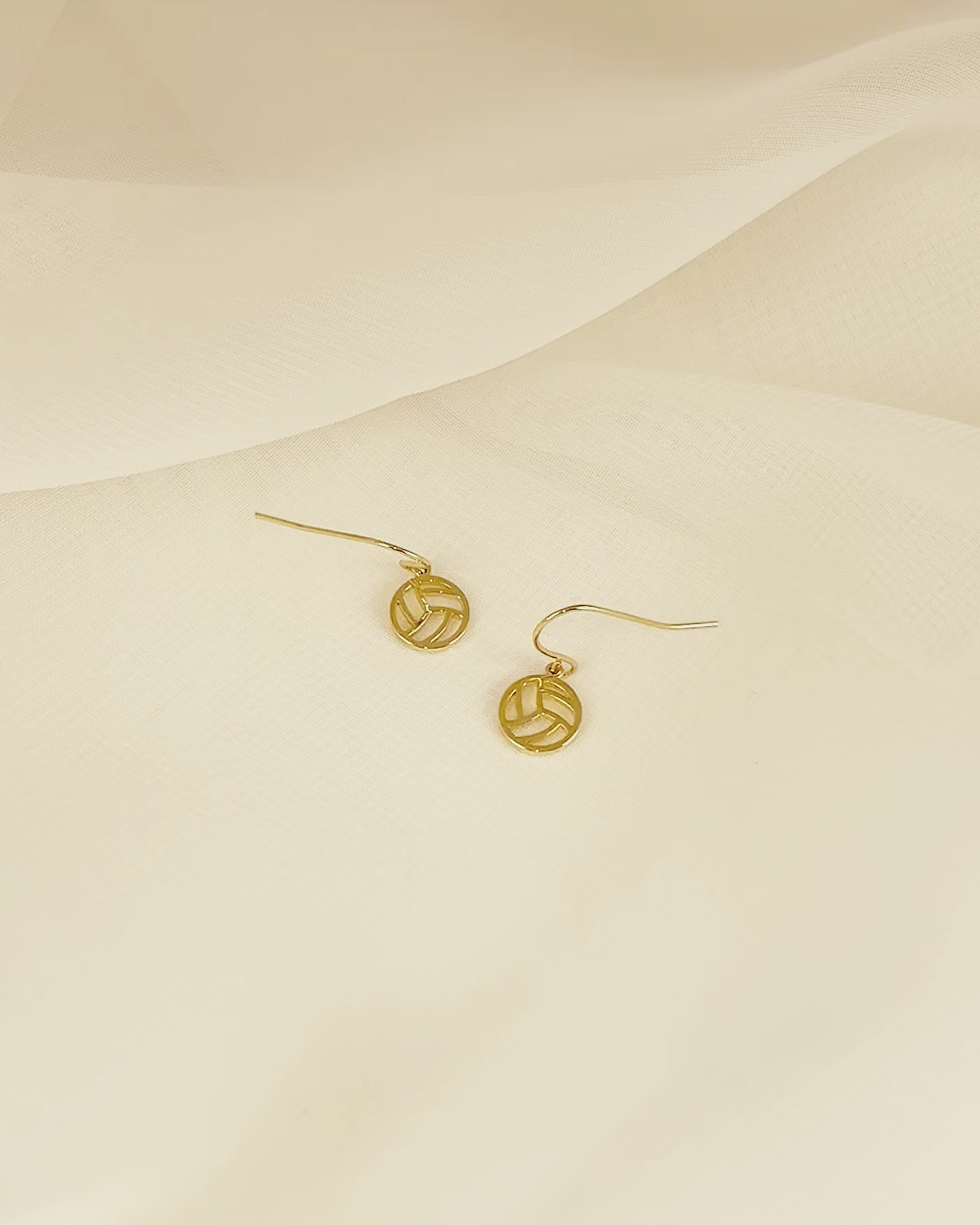 Open volleyball fish hook earring