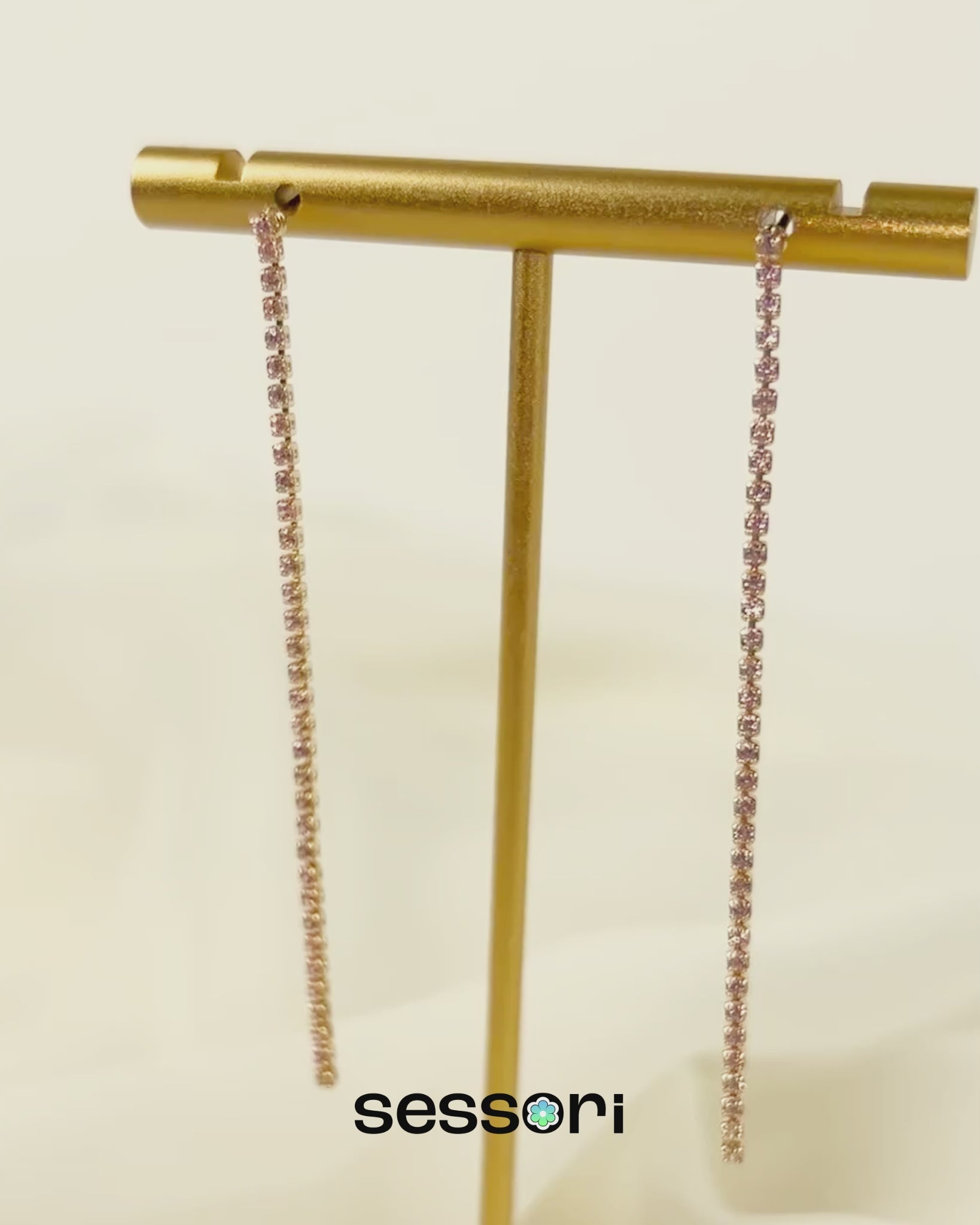 Cup Chain Linear Drop Earrings