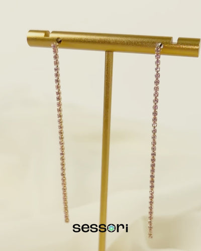 Cup Chain Linear Drop Earrings