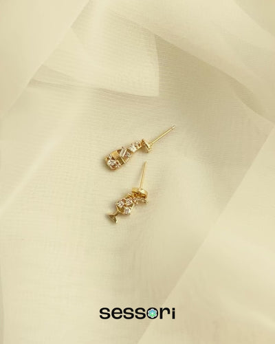 Multi Pave Champagne Drop Earrings