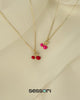 Cherry CZ Pendant Necklace