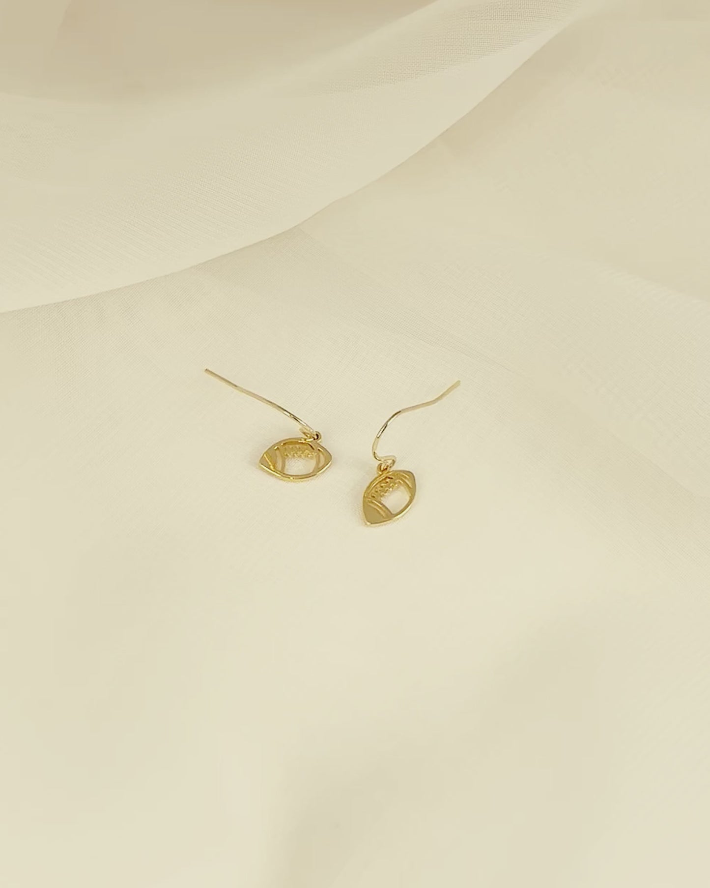 Open football fish hook earring